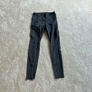 lululemon fast and free leggings gray size 6 28 in